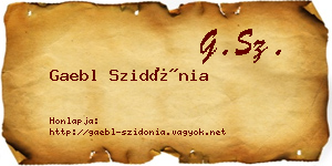 Gaebl Szidónia névjegykártya
